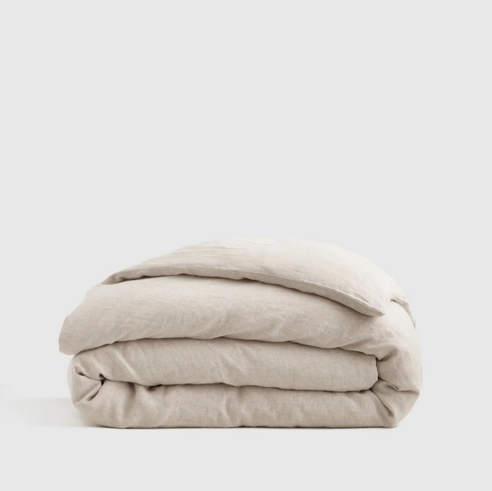 Quince European Linen Natural Chambray Duvet Cover! King/ Cal King! (728)